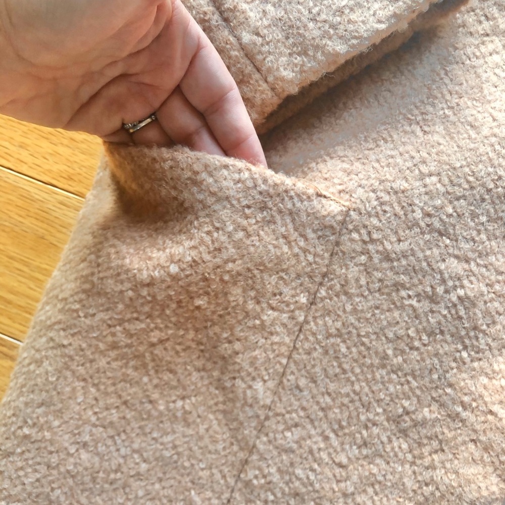Collarless Woolblend Coat - Picture 7 of 9